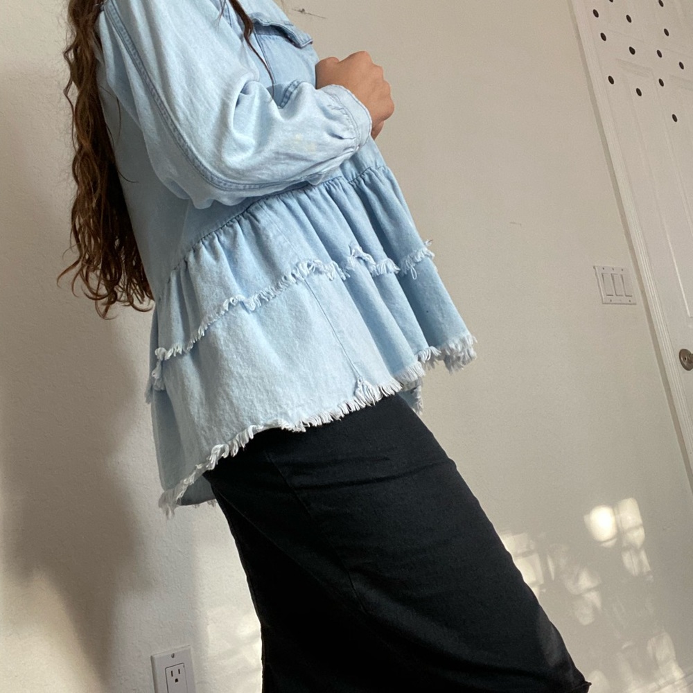 Denim button down shirt
